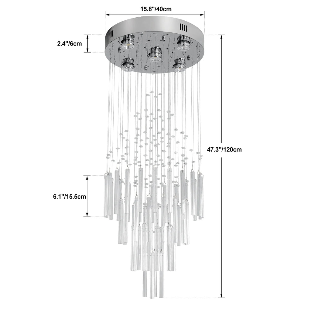 Crystal Ceiling Chandelier for Living Room Bedroom Pendant Light Fixture Modern Home Decor