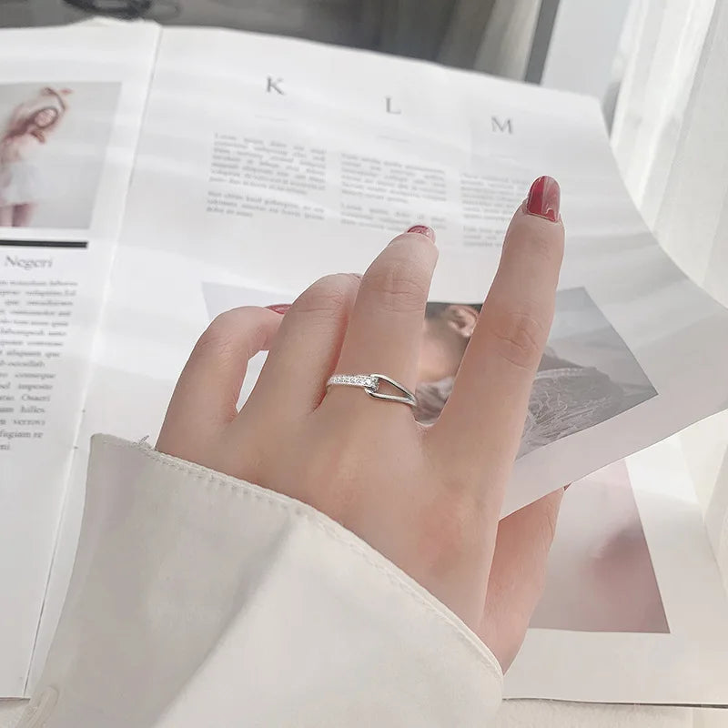 925 Sterling Silver Ring with Zircon for Women Wedding Engagement Jewelry