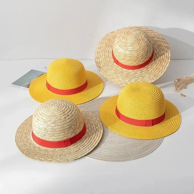 Yellow Straw Hat for Men - Summer Casual Beach Sun Protection Hat