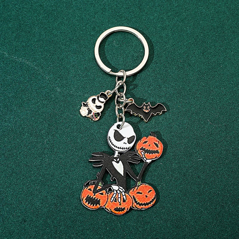 Nightmare Before Christmas Jack Skellington & Pumpkin Keychain Halloween Accessory