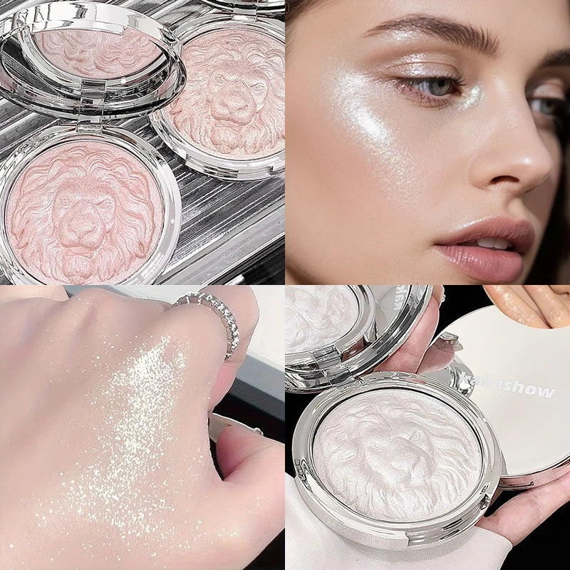 Colorful Face Highlighter Palette Natural Glow Waterproof Glitter Makeup Set
