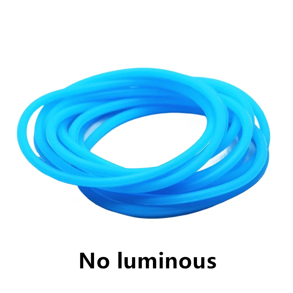 10pcs Silicone Wristbands Hair Ties Punk Rock Rubber Bands Elastic Hair Accessories