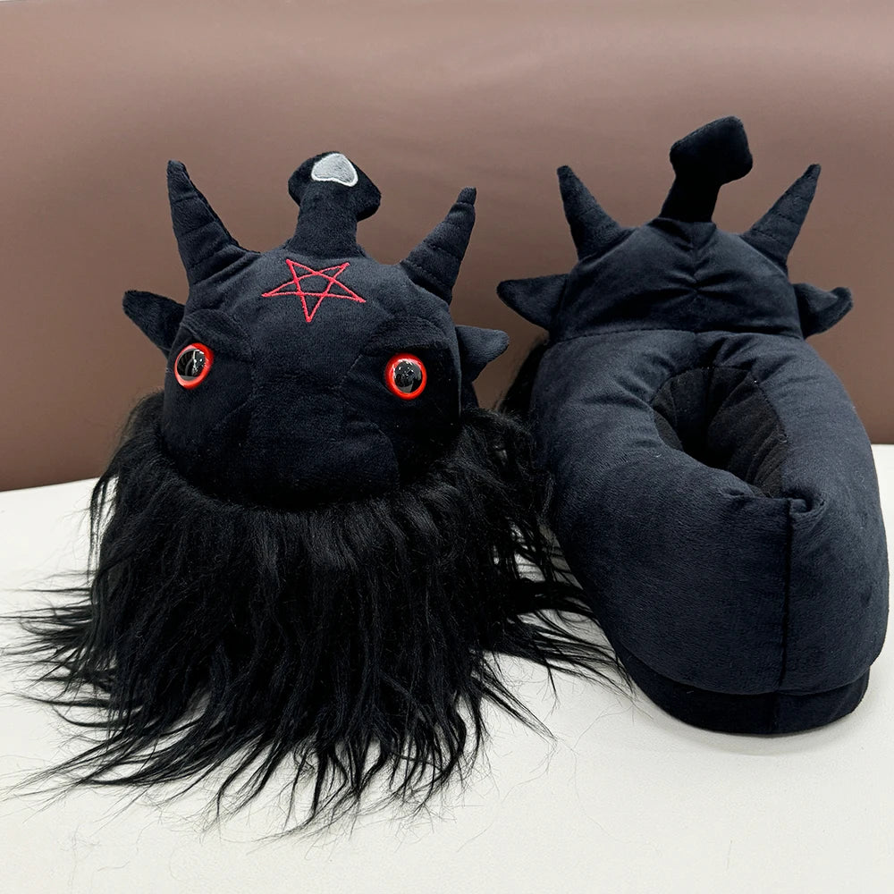 Halloween Plush Slippers Horror House Shoes Dark Lord Costume Footwear