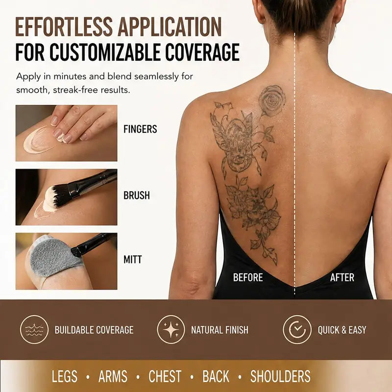 Waterproof Body Makeup Foundation Full Coverage Tattoo Concealer Leg & Body Perfector