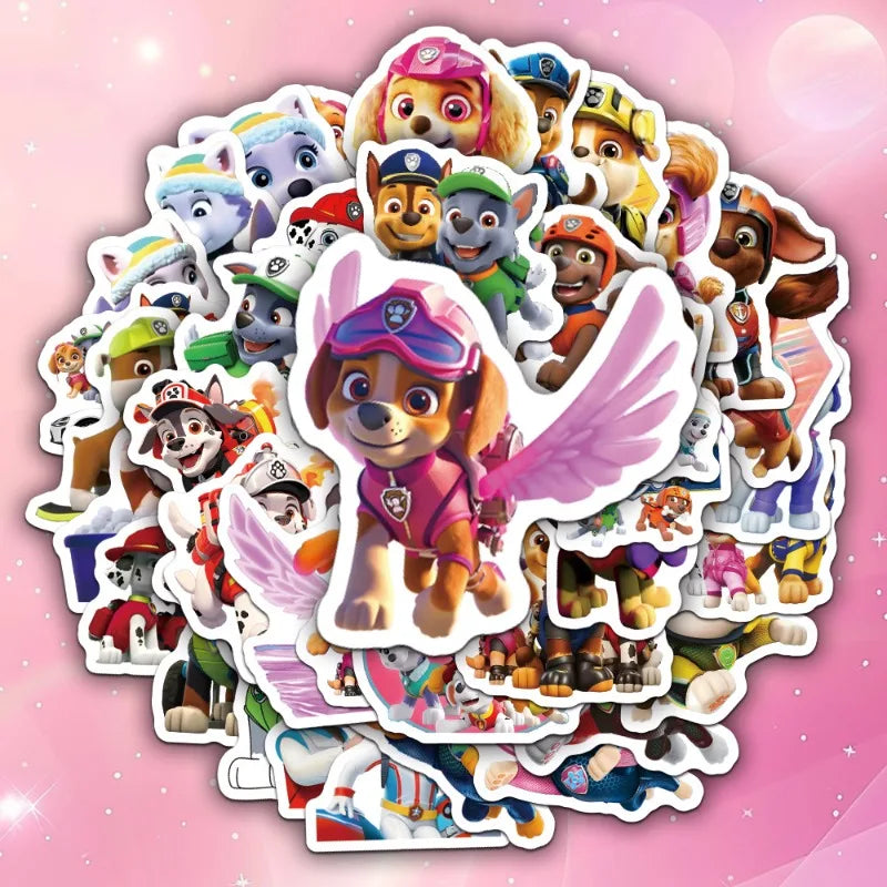 85Pcs Waterproof Paw Patrol Dog Cartoon Stickers Set for Cups & Luggage - Toy Gift