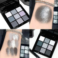 Nine-Color Eyeshadow Palette with Makeup Brush for Smoky & Brightening Looks