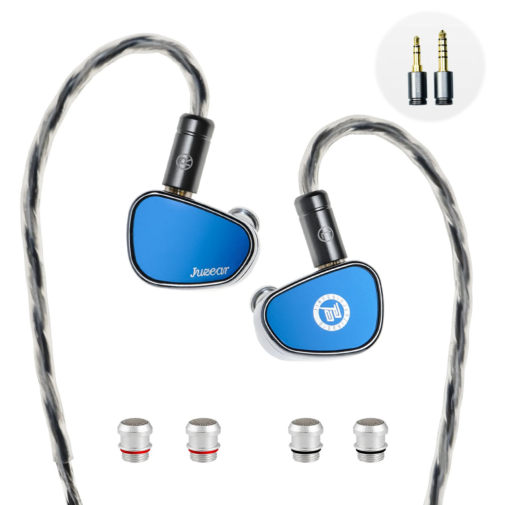 HiFiIn Ear Monitor Earphones with 10mm Driver, 3 Tuning Nozzles & Multiple Cables