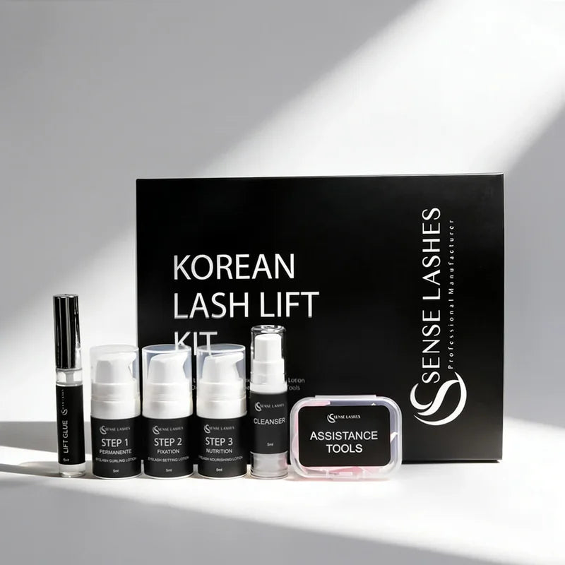 Korean Lash Lift Kit for Salon & Home Use - Long-Lasting Eyelash Perm
