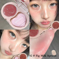 2-in-1 Lip & Cheek Makeup Palette Water Light Blush with Puff - Multiple Colors