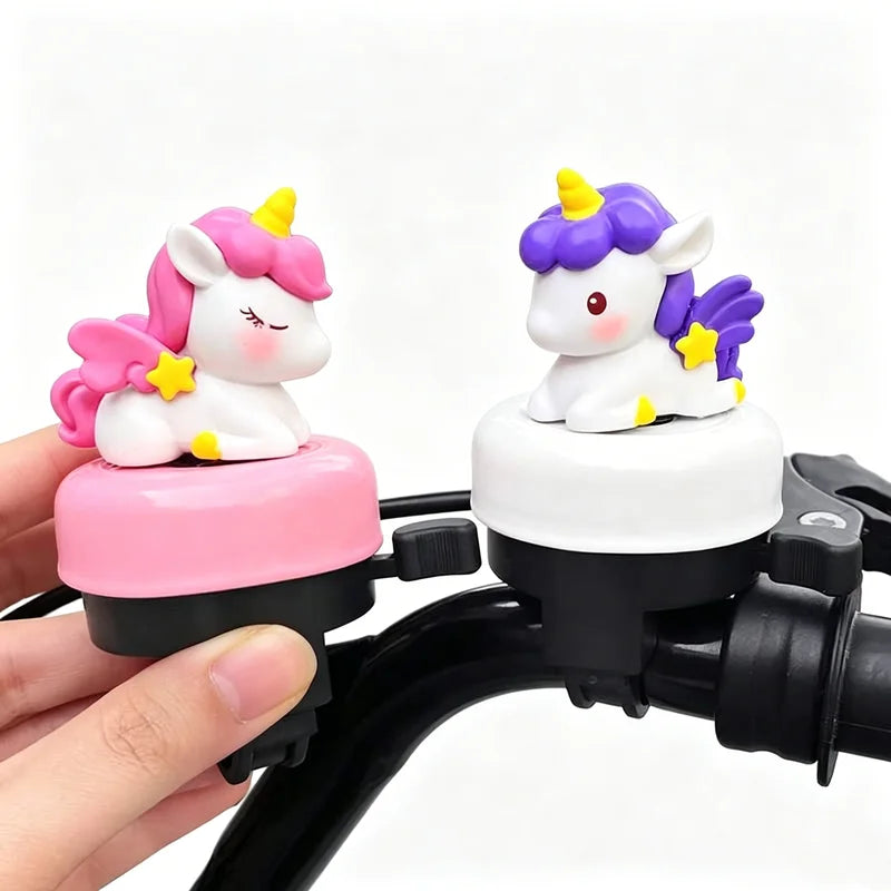 Universal Loud Cartoon Unicorn Bicycle Bell for Kids Safe Cycling Accessory