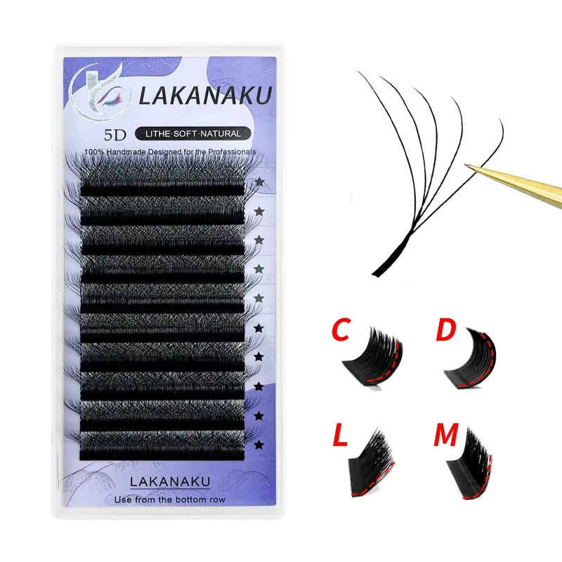 6D W Shaped Mink False Eyelashes Extension Volume Lashes for Eye Makeup