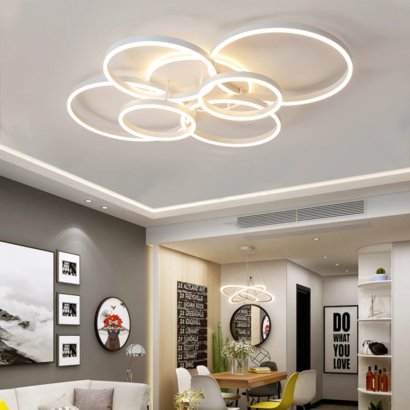 Modern Dimmable Ceiling Chandelier LED Light Fixture for Indoor Home Living
