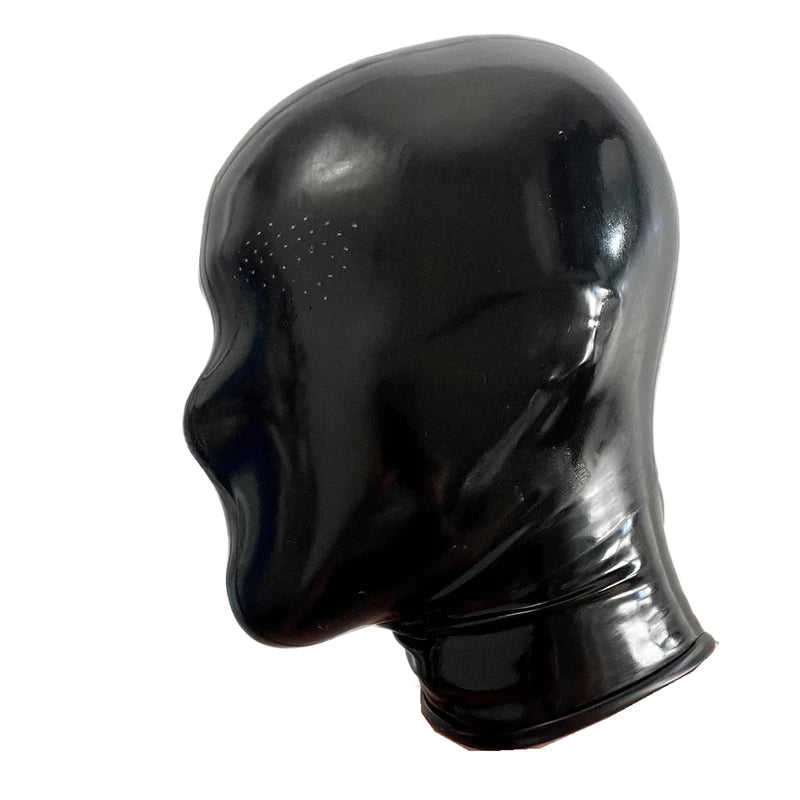 Perforated Latex Hood Mask with Micro Holes Breathable Eyes and Nose