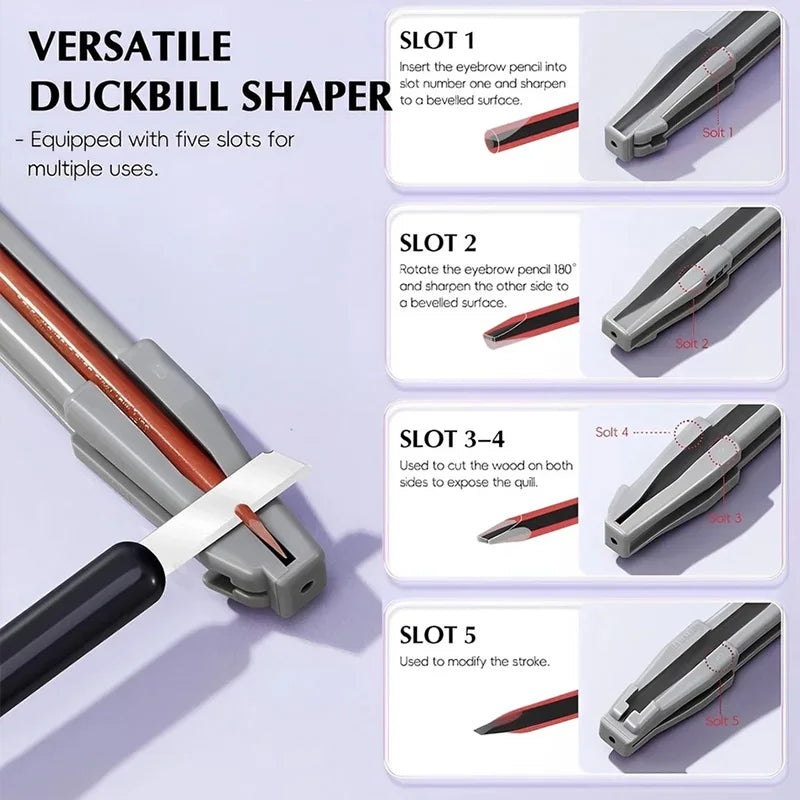 Portable Eyebrow Pencil Sharpener Makeup Tool with Multiple Colors - Compact Cosmetic Pencil Sharpening