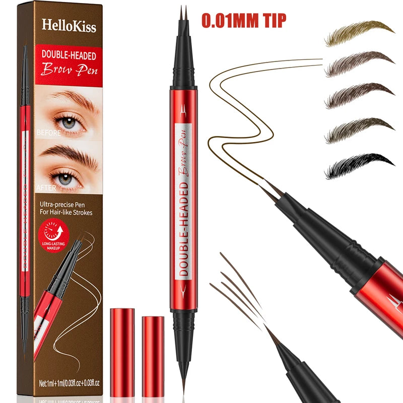 Long Lasting Waterproof Eyebrow Pen - Smudge Proof Liquid & Pencil