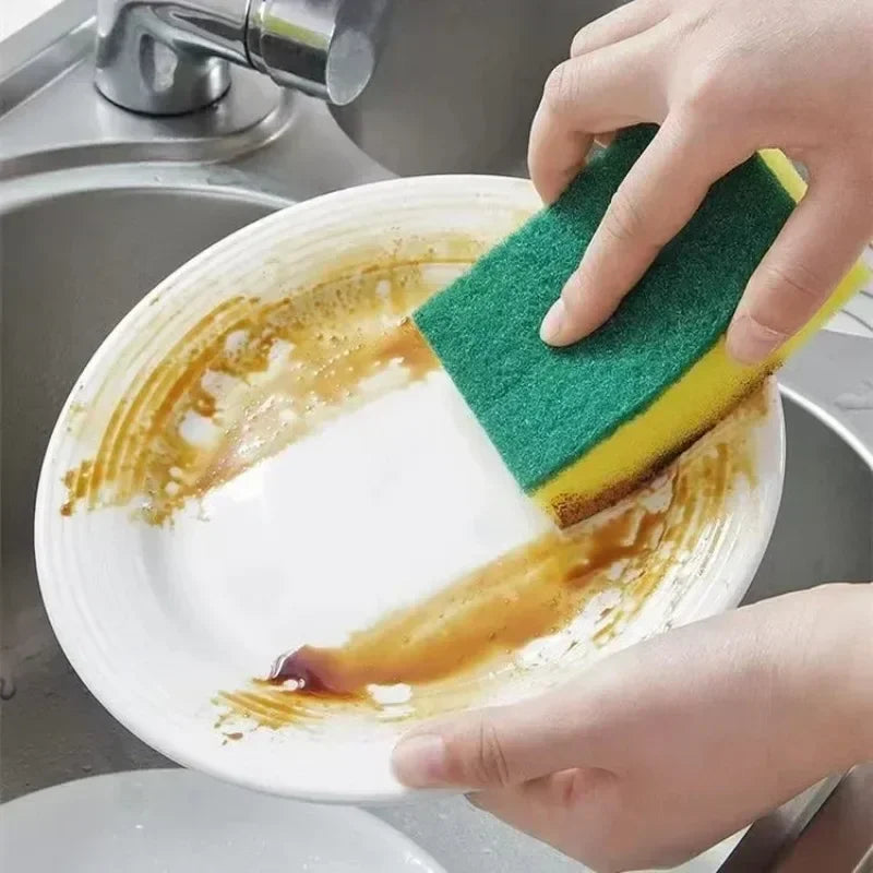 30/5pcs Reusable Double-Sided Kitchen Cleaning Sponges Wipes for Pots & Dishes