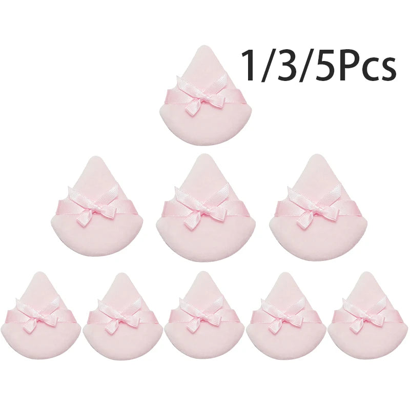 Reusable Powder Puff Makeup Tool for Face & Body - Soft Velour Applicator Set