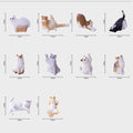 Mini Play Cat Resin Figurine Set for Bonsai and Fairy Garden Decor - 10 Pieces