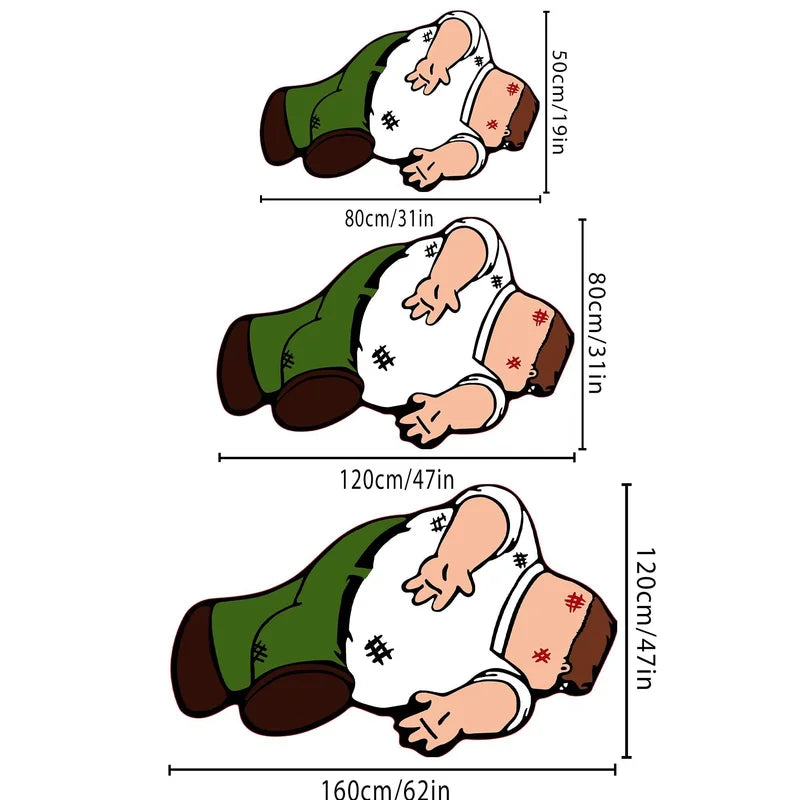 Cartoon Imitation Cashmere Floor Mat Anti-Slip Rug for Living Room & Bedroom