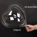 10pcs Transparent Love Heart Balloons Latex Balloons for Valentine`s Day Wedding Birthday Party Decor