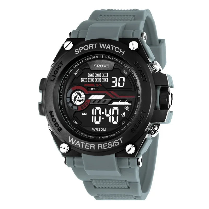 Men's Digital Sports Watch Waterproof LED Multifunctional Military Watch