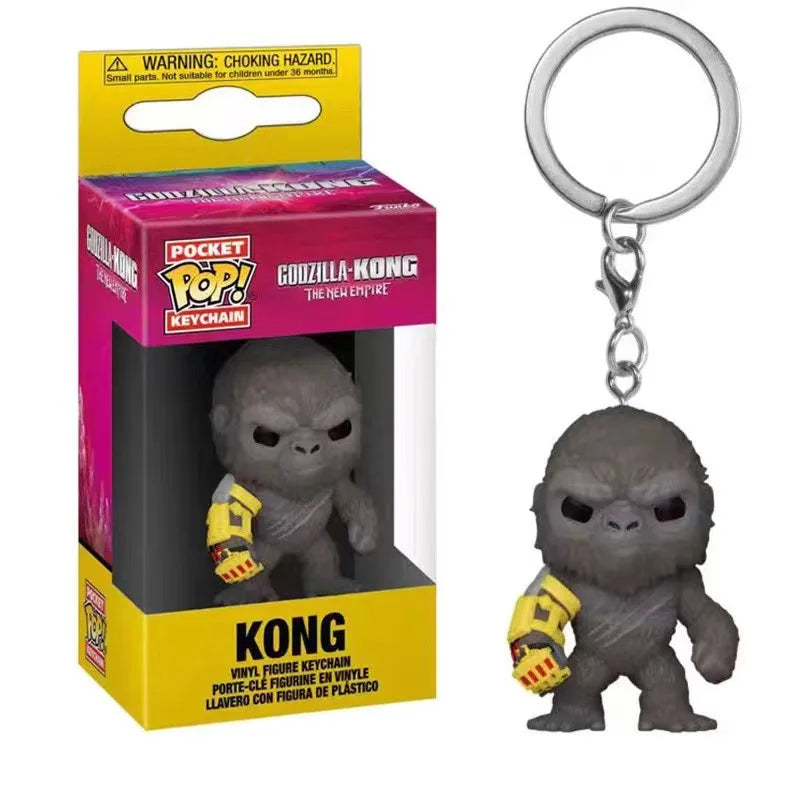 2024 New Funko Movie Vinyl Keychains - Godzilla vs Kong Collectible Toys with Box