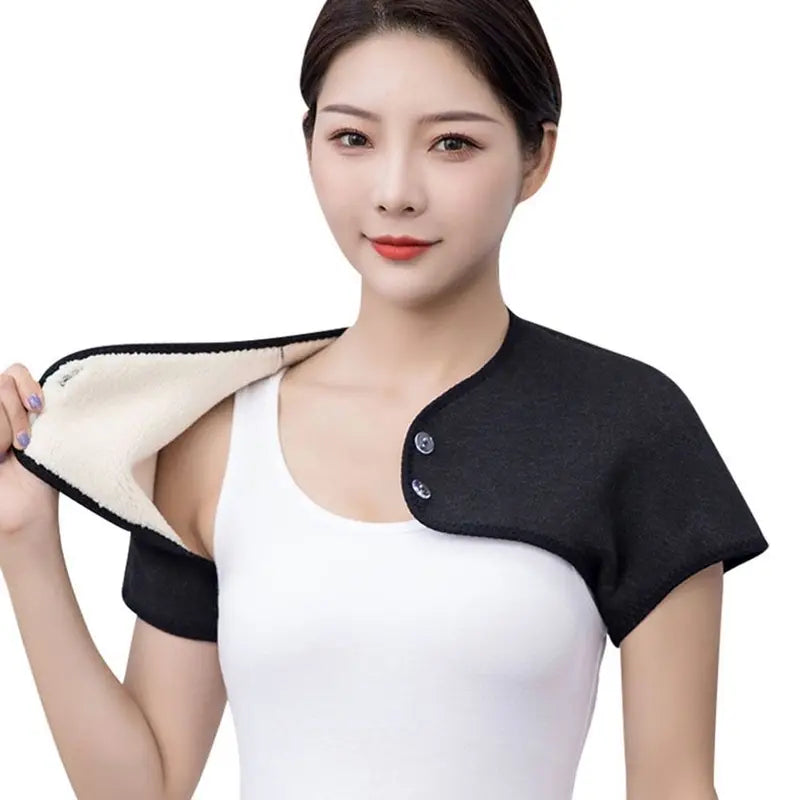 Inflammation Relief Shoulder Warmer Wrap - Detachable Support Scarf for Men & Women