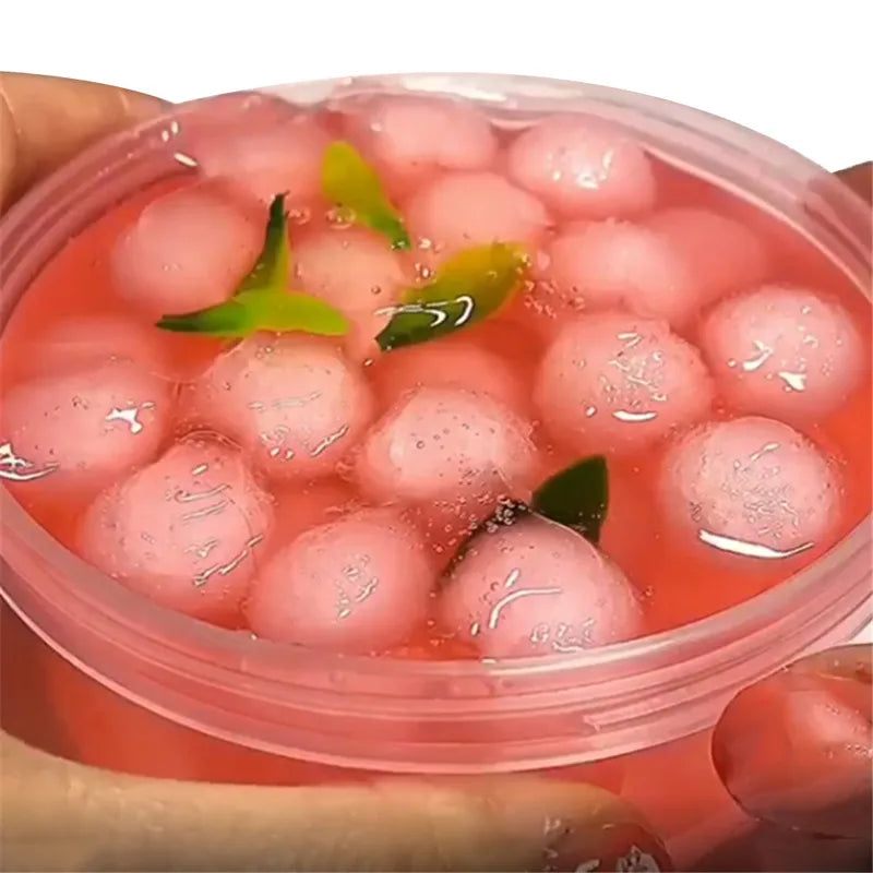 Large Capacity Crunchy Slime Kit with Crystal Jelly Cube Slime Set - Non-Sticky, Super Soft, 70ml