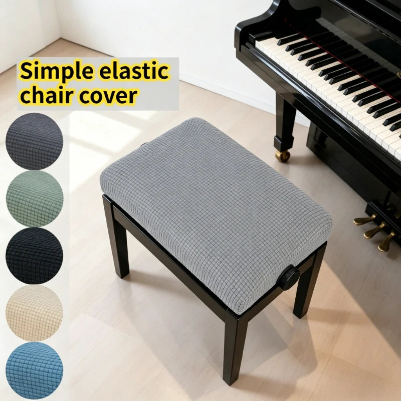Elastic Jacquard Piano Bench Cover Dustproof & Washable Home Protector