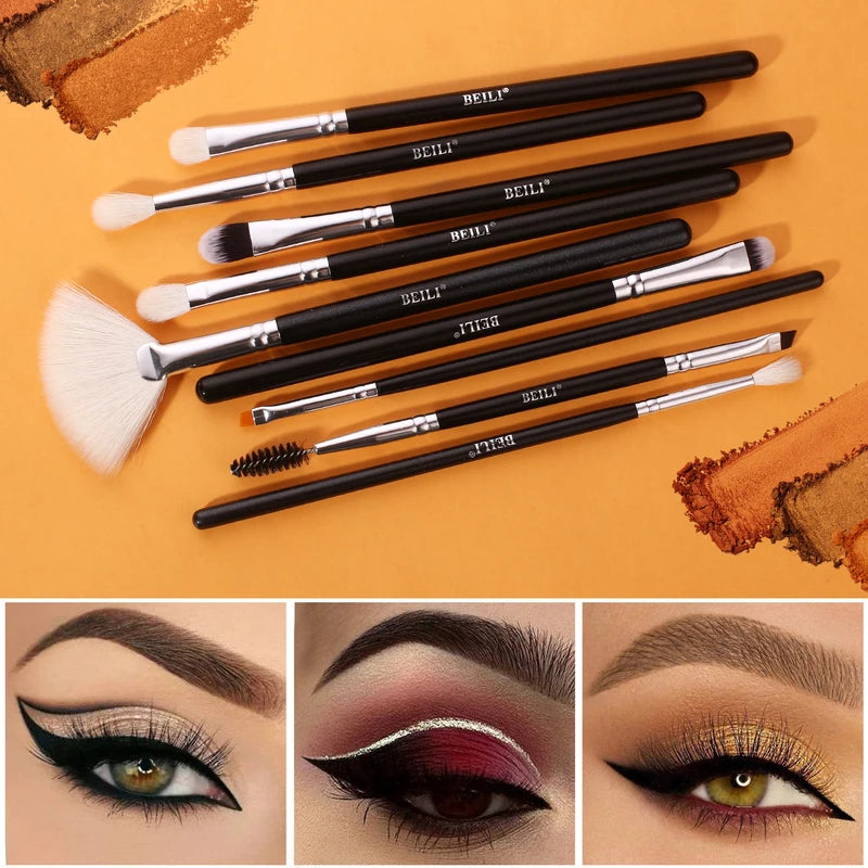 Professional Makeup Brush Set with Natural Goat Hair - 30PCS for Face & Eyes