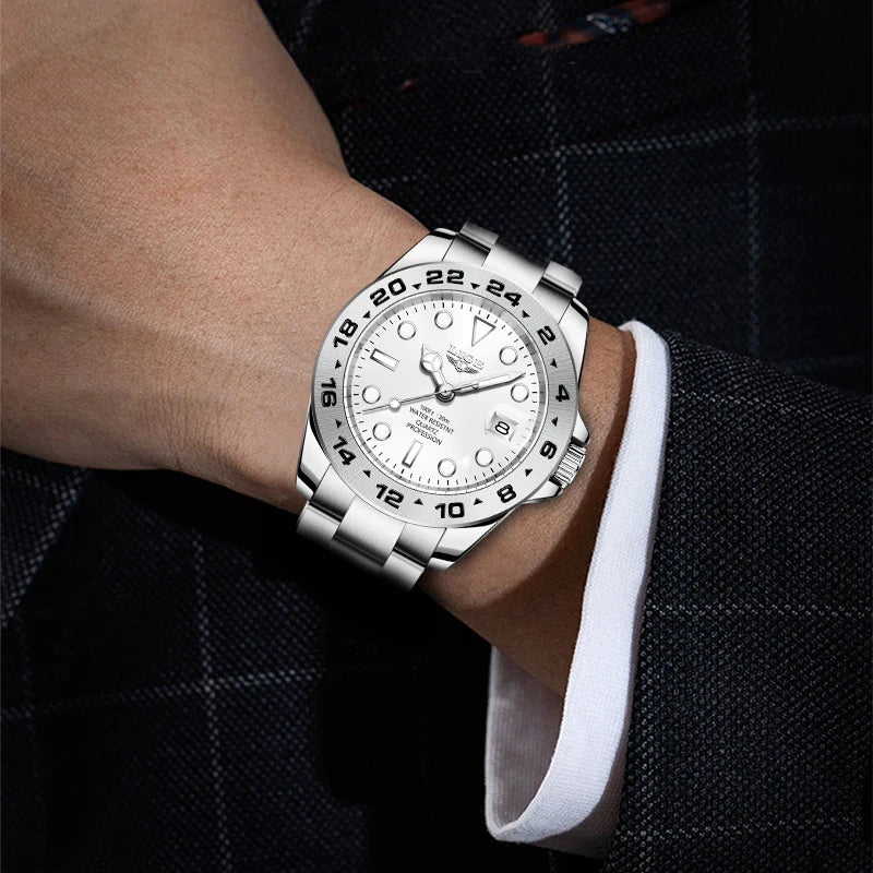 Men's Luxury Sport Watch Waterproof Full Steel Quartz Military Watch