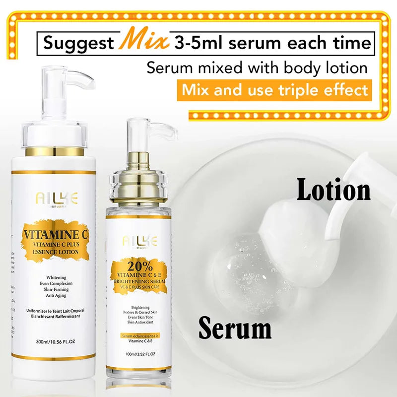 Lightening Body Cream with Vitamin C & Hyaluronic Acid - Hydrating Skin Tone Corrector