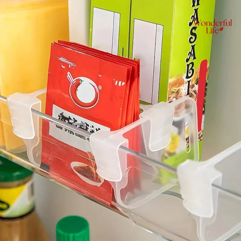 Refrigerator Storage Dividers Set - Adjustable Plastic Kitchen Organizer