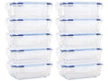 Glass Jar Set with Lock & Stock Lids - 640ml, 10 Pieces, Food Storage