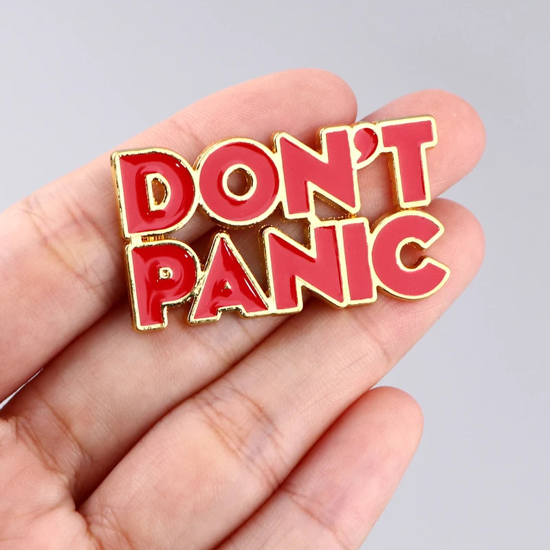 Red Quotes Enamel Pins Brooches for Women Metal Badge Fashion Jewelry Accessories