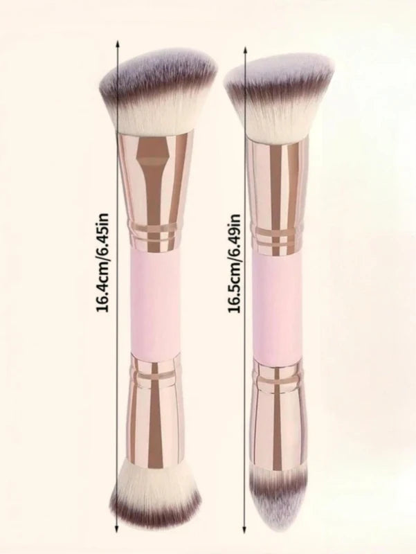 Double-Ended Foundation Brush Set for Face Makeup Contour & Concealer