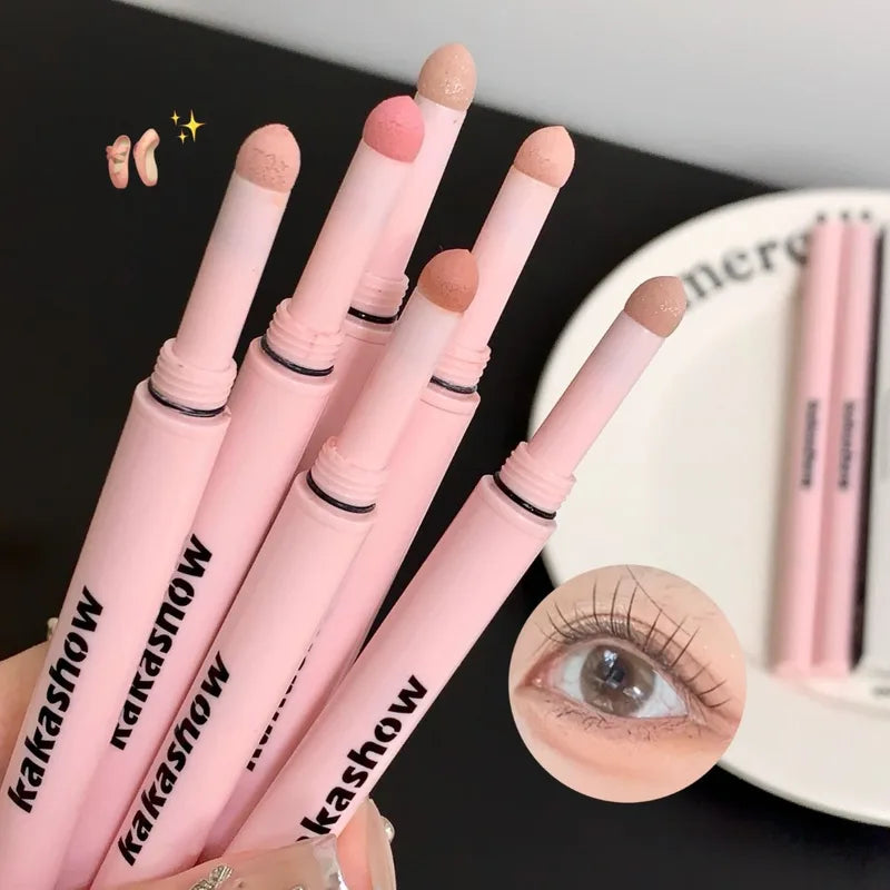 Double-End Eyeliner & Shadow Stick Makeup Tool - Brightening, Glitter & Matte Finish