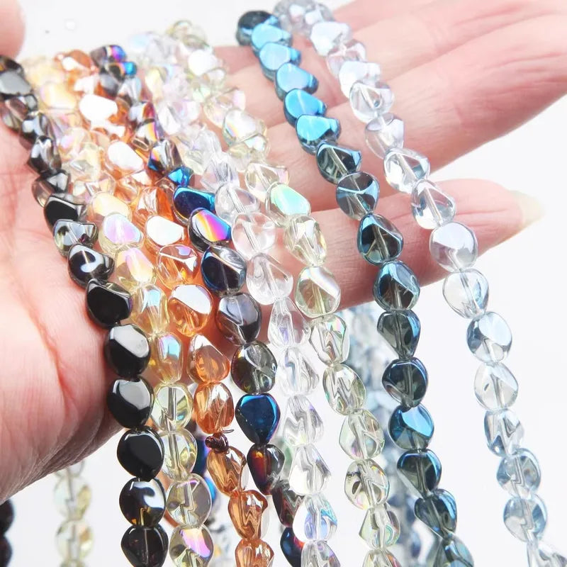 Glass Crystal Beads 8mm WaterDrop Shape Spacer Beads for Jewelry Making - Mixed Colors, 30Pcs