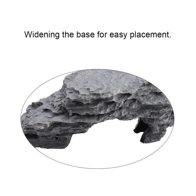 Reptile Aquarium Hiding Cave with Climbing Platform for Tortoise Reptile Habitat Decor