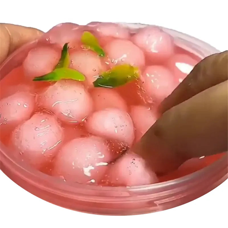 Large Capacity Crunchy Slime Kit with Crystal Jelly Cube Slime Set - Non-Sticky, Super Soft, 70ml