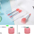 Silicone Lip Balm & Lipstick Brush Set with Dust Cover – 3 Pieces