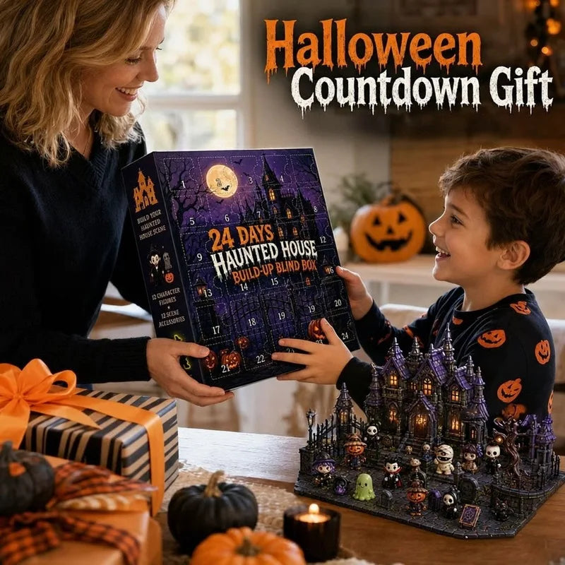 Halloween Advent Calendar 24 Days Countdown Horror Movie Mini Figures Set - Desktop Home Party Decoration