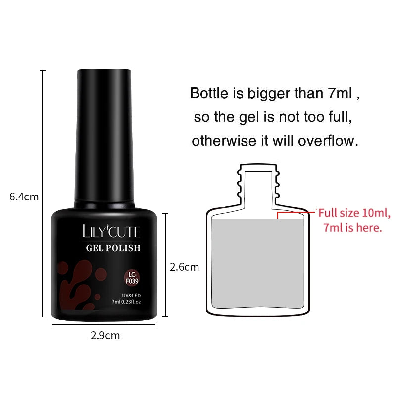 7ml Gel Nail Polish - Brown Earth Coffee Semi-Permanent UV & LED Nail Varnish