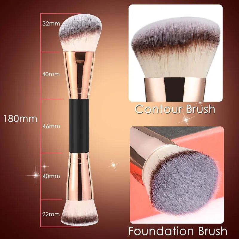 Double Ended Makeup Brush for Face and Concealer - Blending and Powder
