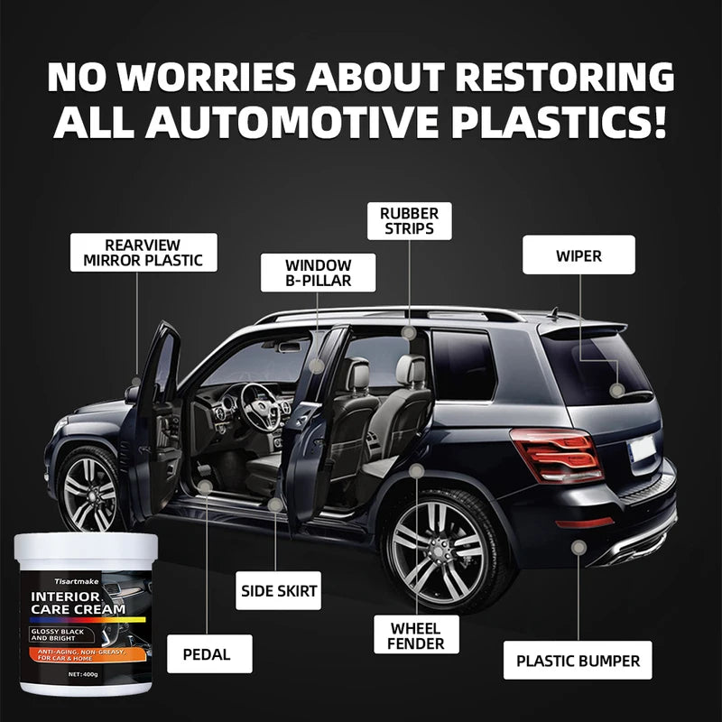 Heavy-Duty Car Plastic & Rubber Renovator Wax - Scratch Repair & Protection