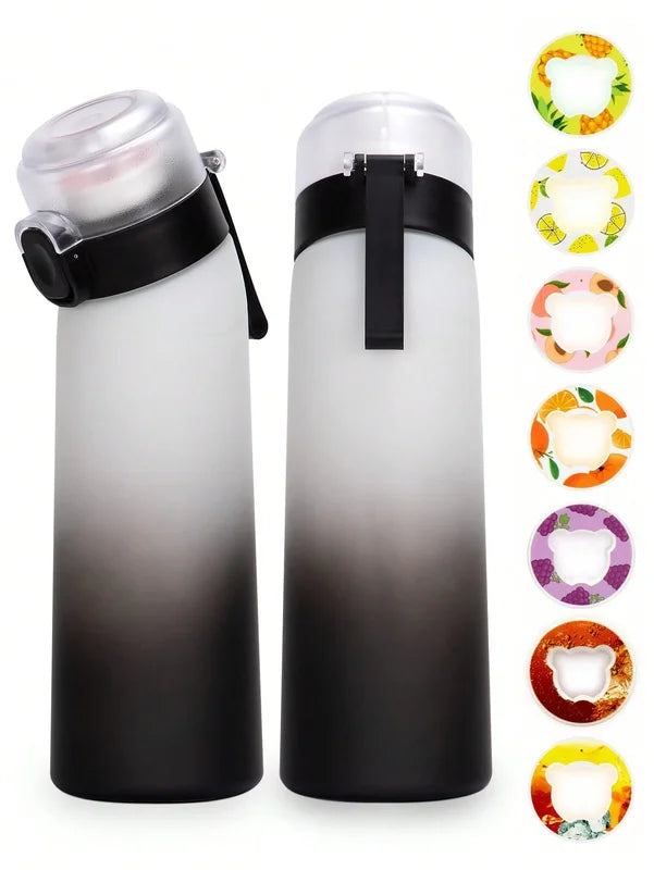 Gradient Reusable Water Bottle with Bear-Shaped Scented Pods 650ml Outdoor Drinkware