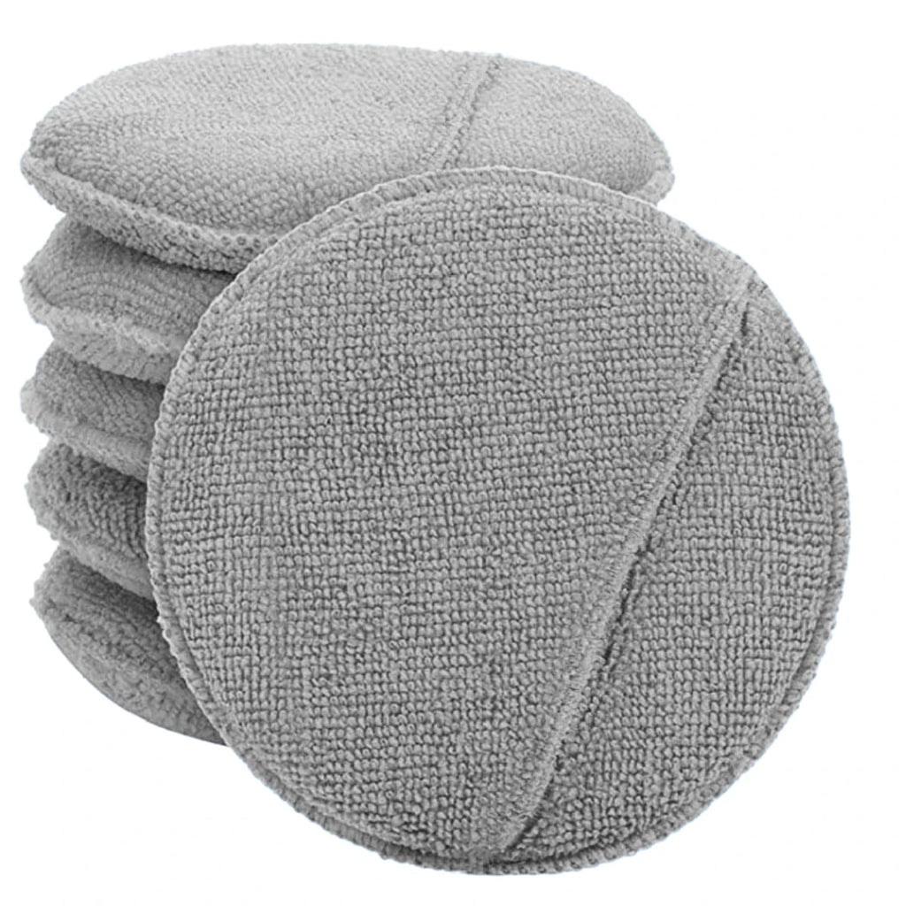 Microfiber Car Wax Applicator Pads Set - Reusable Buffing & Polishing Sponges