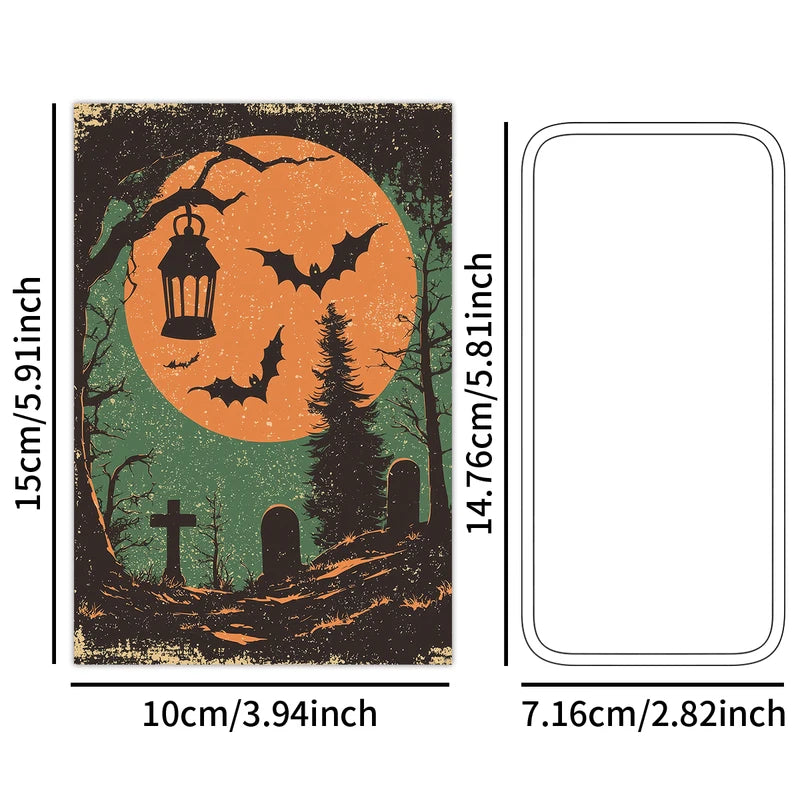 20pcs Spooky Skeletons Halloween Postcards Wall Art Decorations Gift Set