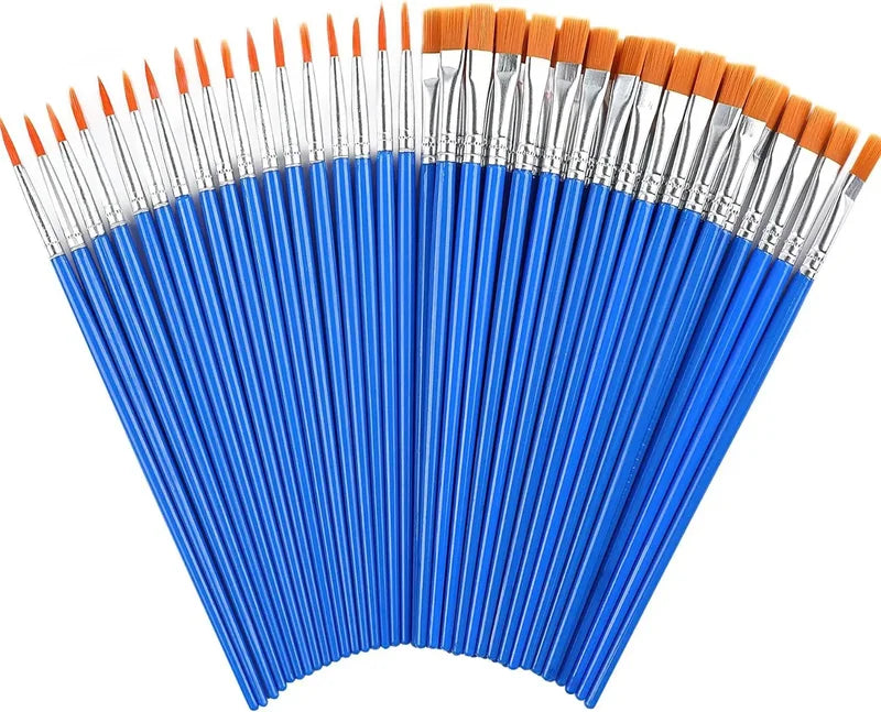 Kids Paint Brush Set for Acrylic Watercolor Oil Painting - 5-200pcs Craft Art Tools