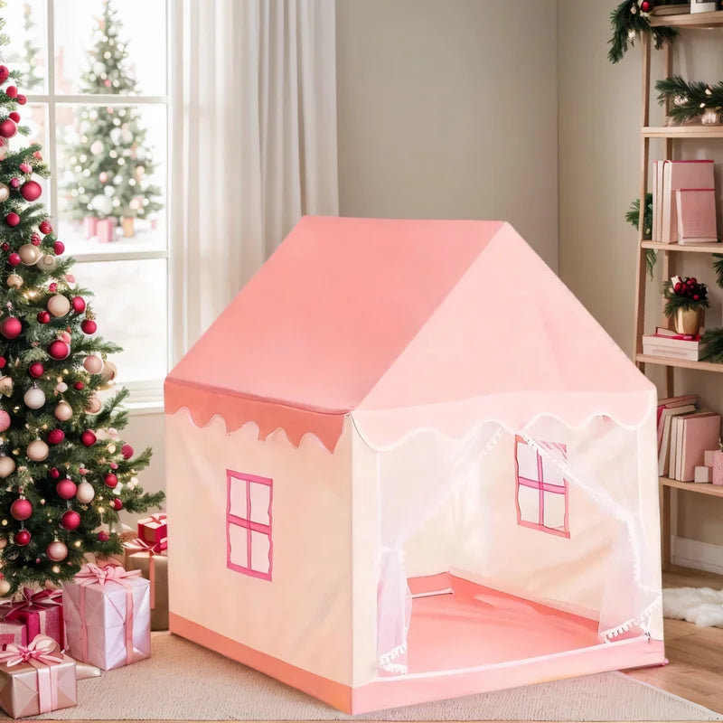Children's Fairy Tale Castle Tent for Kids, Portable Pretend Play House, Holiday Gift